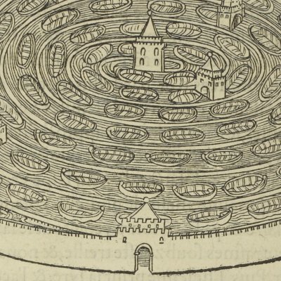 Le labyrinthe d’eau (Songe de Poliphile, 1546, F43r) - Jean Goujon