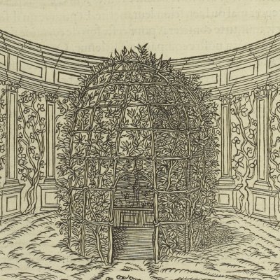 Le jardin de soie (Songe de Poliphile, 1546, F43v) - Jean Goujon