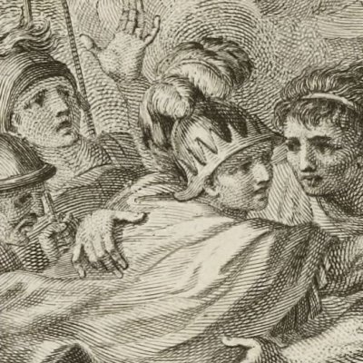 Roland confie Olympe à Obert (Roland furieux Brunet 1775, ch11) - Cipriani