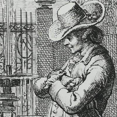 Lovelace se moque d’Hickman (Clarisse, Barde/Mérigot 1785 fig16) - Schellenberg