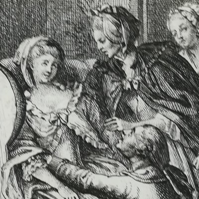 Morden découvre Clarisse malade (Clarisse, Barde/Mér. 1785 fig19) - Schellenberg