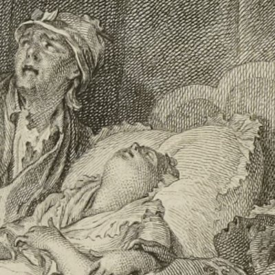 Mort de Julie (Coll. compl. Londres, t2, 1774, NH fig12) - Moreau