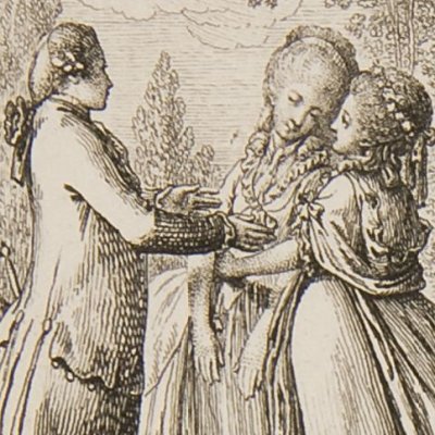 Julie défaille dans le bosquet (La Nouvelle Héloïse, 1782, fig. 1) - Chodowiecki