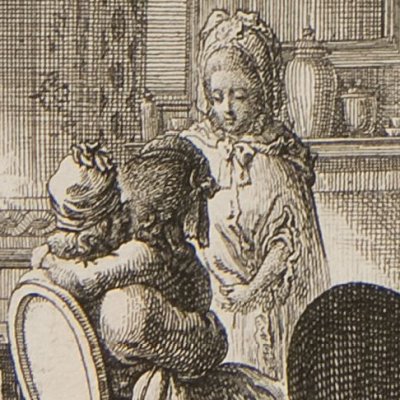 Julie embrasse son père (La Nouvelle Héloïse, 1782, fig. 3) - Chodowiecki