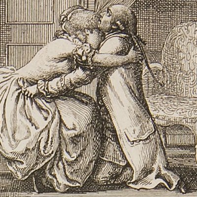 M. d’Étange supplie Julie (La Nouvelle Héloïse, 1782, fig. 6) - Chodowiecki