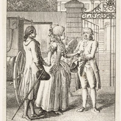 Saint-Preux accueilli à Clarens (Nouvelle Héloïse, 1782, fig. 7) - Chodowiecki