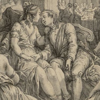 Roger & Alcine, les secrets à l’oreille (Rol. furieux Brunet 1775, ch7) - Cochin