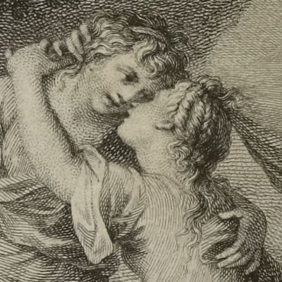 Angélique et Médor gravent leurs noms (Roland furieux Brunet 1776, ch19) - Cipriani