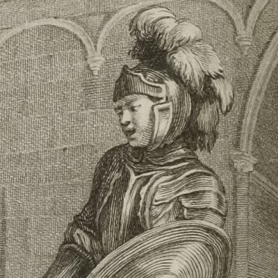 Noradin tend la main à Griffon (Rol. furieux Brunet 1776, ch18) - Cochin