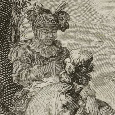 Marphise quitte Gabrine (Roland furieux Brunet 1776, ch20) - Eisen