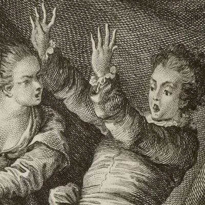 Gabrine fait tuer Argée par Filandre (Roland furieux Brunet 1776, ch21) - Cochin