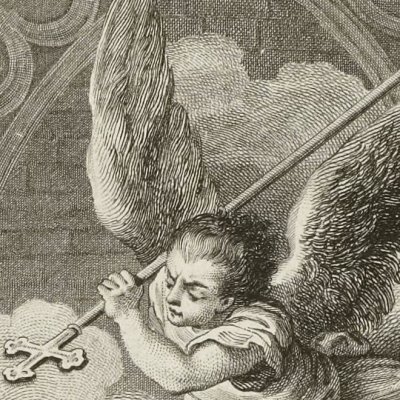 Michel terrasse Discorde au monastère (Rol. furieux Brunet 1776, ch27) - Cochin