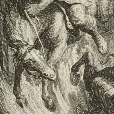 Brandimart vaincu sur le pont périlleux (Roland furieux, Paris Brunet 1776, ch31) - Cipriani