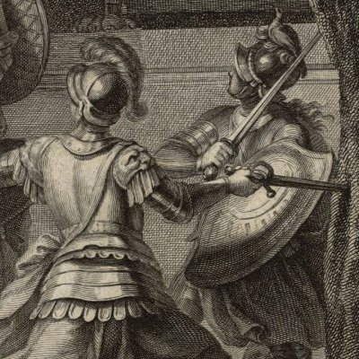 Marphise frappe le cyprès de son glaive (Roland furieux Laporte 1783, ch36) - Cipriani