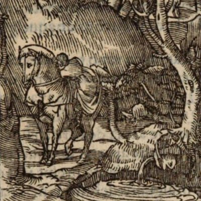 Angélique abandonne le casque de Roland (Roland furieux, Anvers Nucio 1554, ch12)
