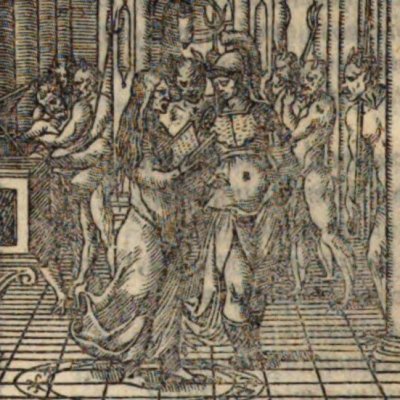 Trahison de Pinabel. Bradamante dans l’antre de Merlin (Roland furieux, éd. Giolito de Ferrari 1543, ch3)