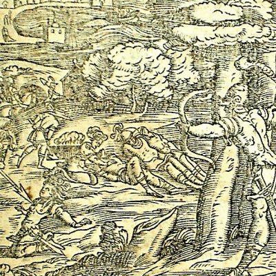 Cloridan & Médor ; Guidon & Marphise (Roland furieux Valvassori 1566, ch19)