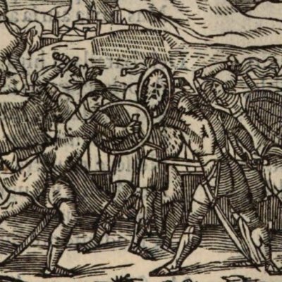 Discorde au camp d’Agramant (Roland furieux, Anvers Nucio 1554, ch27)