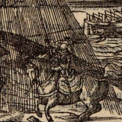 Bradamante sous la pluie (Roland furieux, Anvers Nucio 1554, ch32)