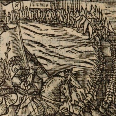 Les funérailles de Brandimart (Roland furieux, Anvers Nucio 1554, ch43)