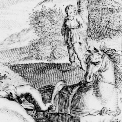 Bradamante vainc Atlant (Roland furieux Venise Zatta 1776, ch4)
