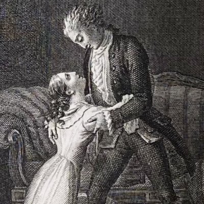 Merteuil & le Chevalier (Les Liaisons dangereuses, Lond. 1820 fig1) - Dévéria