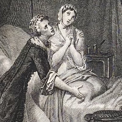 Mort de Mme de Tourvel (Les Liaisons dangereuses, Londres 1820 fig6) - Dévéria