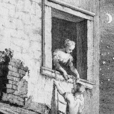 Ariodant surprend la fausse Guenièvre (Roland furieux Venise Zatta 1776, ch5)