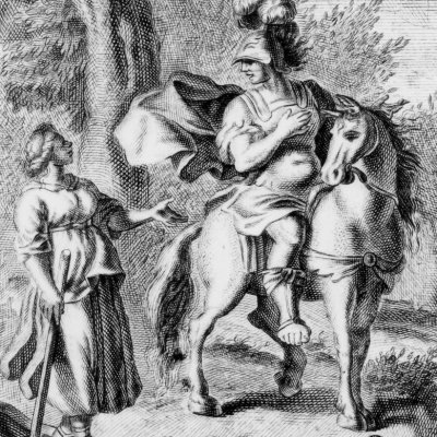 Roland passe de Normandie en Bretagne (Roland furieux Venise Zatta 1776 ch9)
