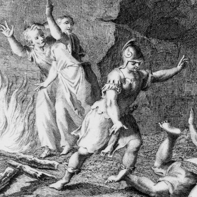 Roland délivre Isabelle des brigands (Roland furieux Venise Zatta 1776 ch13)