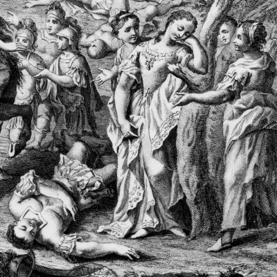 Mandricard rencontre Doralice (Roland furieux Venise Zatta 1776 ch14)
