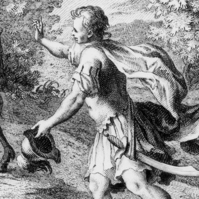 Un vilain vole le cheval d’Astolphe (Roland furieux Venise Zatta 1776, ch22)