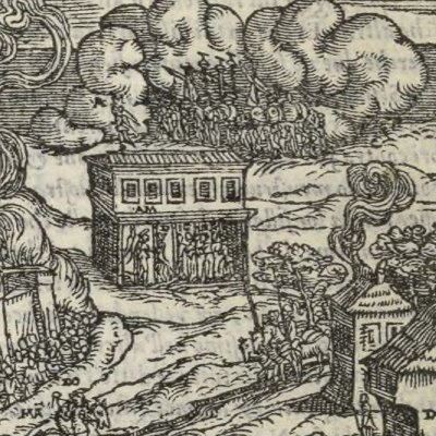 Rodomont with Agramant (Roland furieux, Valgrisi, 1560, Canto 14)