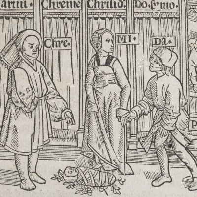 L’Andrienne, acte IV, scène 4 (Térence, Comédies, Trechsel, 1493)
