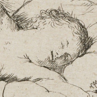 Jupiter et Antiope (la petite planche) - Rembrandt