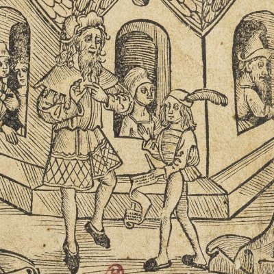 Vue d’un théâtre (Térence, Opera, Strasbourg Grüninger 1496 in-F°, frontispice)