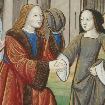 Énée accueilli par Didon à Carthage (Énéydes tr. Saint-Gelais 1509)