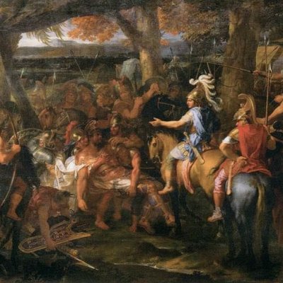Alexandre et Poros - Le Brun