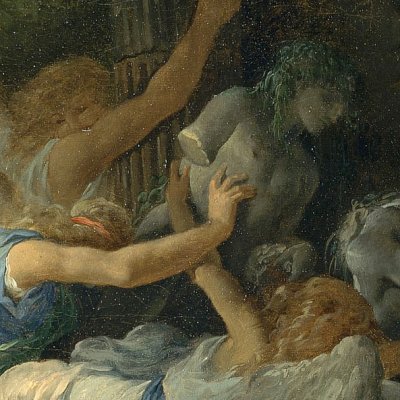 Le Repos pendant la fuite en Égypte et la chute des idoles - Lagrenée le jeune