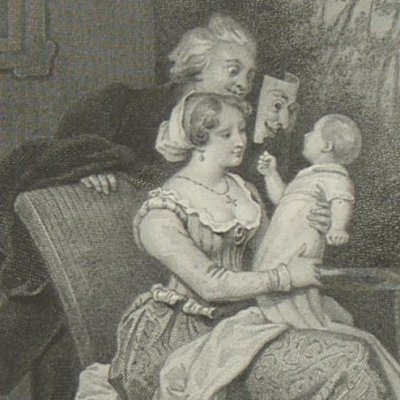 Père jouant avec son fils (Émile, OC Furne 1837 fig2) - Dévéria