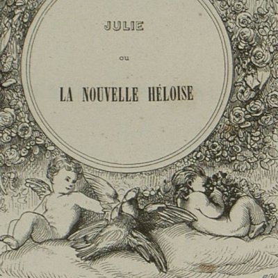 Amours et colombes (Nouvelle Héloïse, Barbier 1845 page de titre) - Wattier
