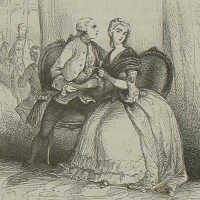 Saint-Preux & Julie en public (Nouvelle Héloïse, Barbier 1845 LI1) - Guérin