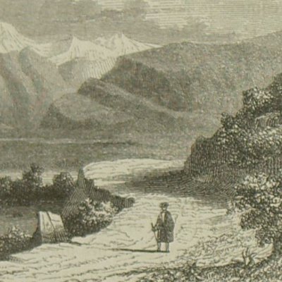 Saint-Preux sur la route du Valais (Nouvelle Héloïse, Barbier 1845 LI18) - Frère