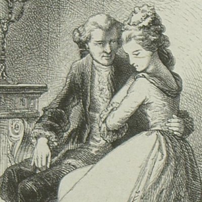 Julie embrasse son père (Nouvelle Héloïse, Barbier 1845 fig9) - Johannot