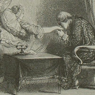 M. d’Étange au chevet de Julie (Nouvelle Héloïse, Barbier 1845 LI63) - Wattier