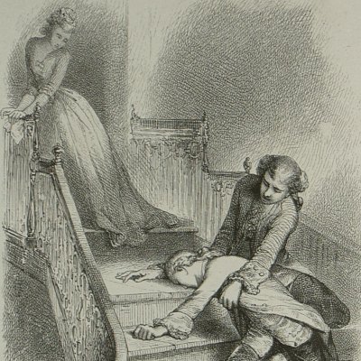 Adieux de Saint-Preux à Julie (Nouvelle Héloïse, Barbier 1845 fig10) - Johannot