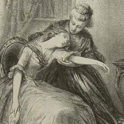 Malaise de Julie (Nouvelle Héloïse, Barbier 1845 fig16) - Johannot
