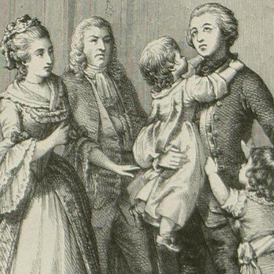 Les enfants embrassent Saint-Preux (Nouvelle Héloïse, Barbier fig23) - Holfeld