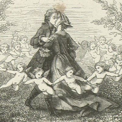 Julie & Saint-Preux réunis (Nouvelle Héloïse, Barbier 1845 Titre V) - Wattier