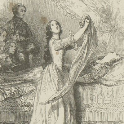 Claire voile Julie morte (Nouvelle Héloïse, Barbier LVI11) - Wattier